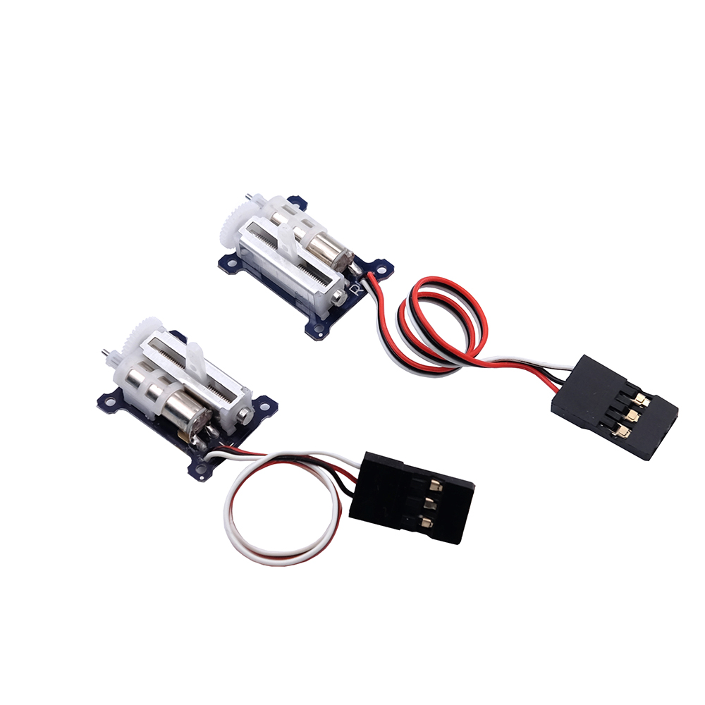 RC Micro Lineaire Servo - 2 STUKS Upgrade 9mm 1.5g Digitale Lineaire Coreless Servo voor Mini Vliegtuigen (JR-Left-Side): Rood