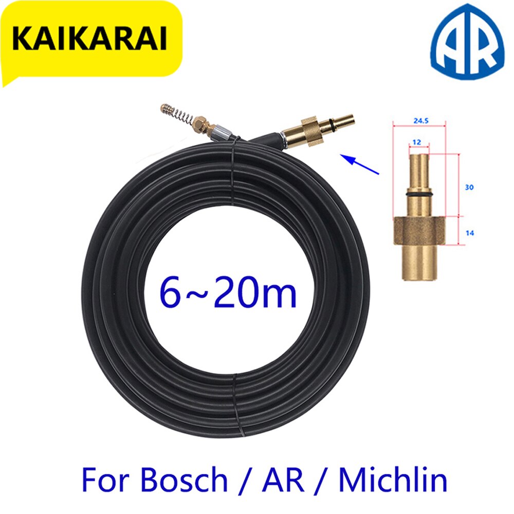 Hoge Druk Water Slang Met Mondstuk, Elektrische Ontstopper Snake, Riool Reiniging Slang, voor Bosch Makita Mac Allister Ar Wasmachine