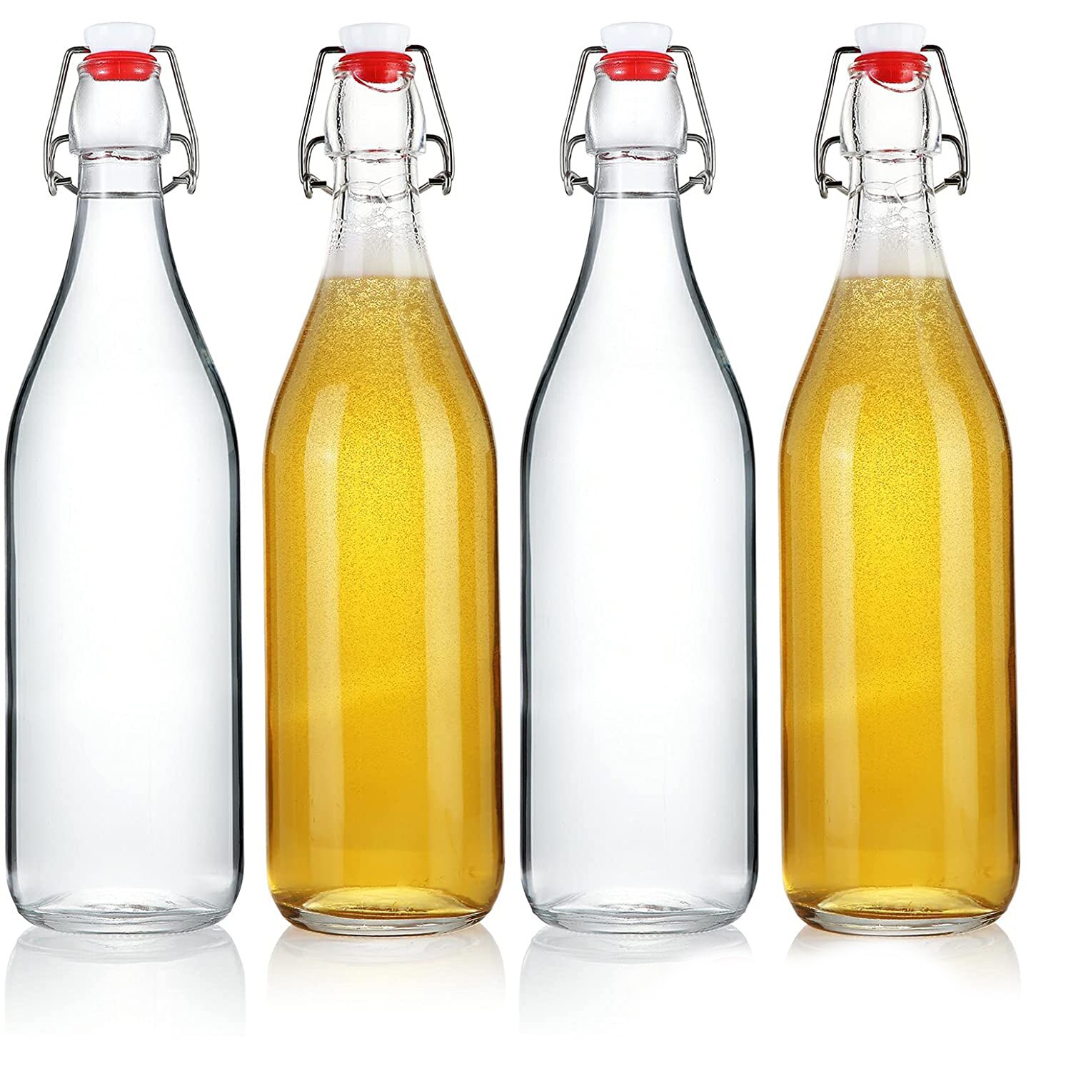 Glass Swing Top Beer Bottles Grolsch Bottles, with Flip-top Airtight Lid, for Carbonated Drinks, 2nd Fermentation