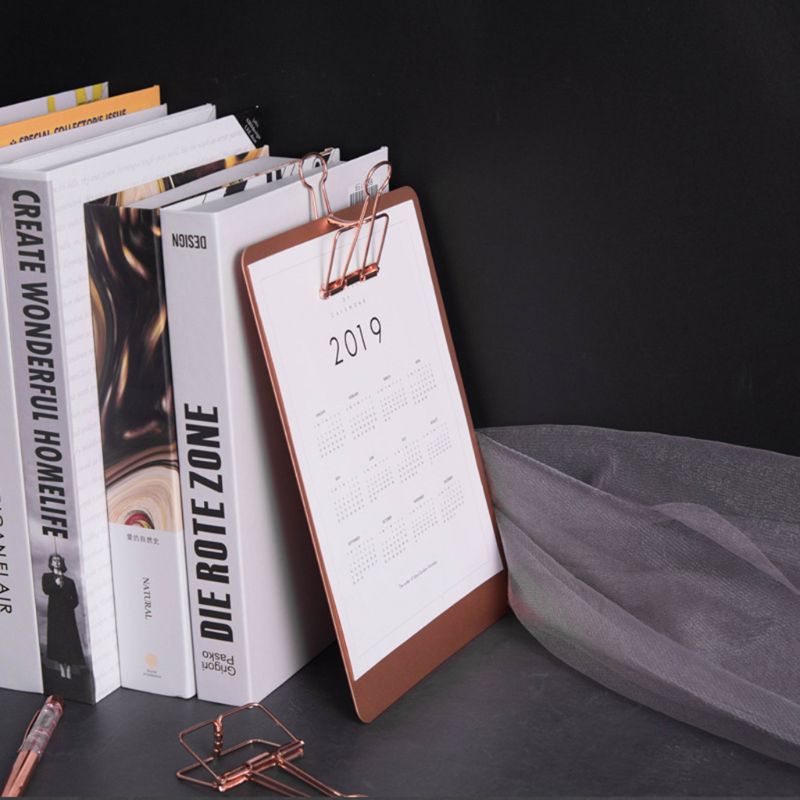 Metal Clipboard Writing Pad File Folders Document Holder School Stationery