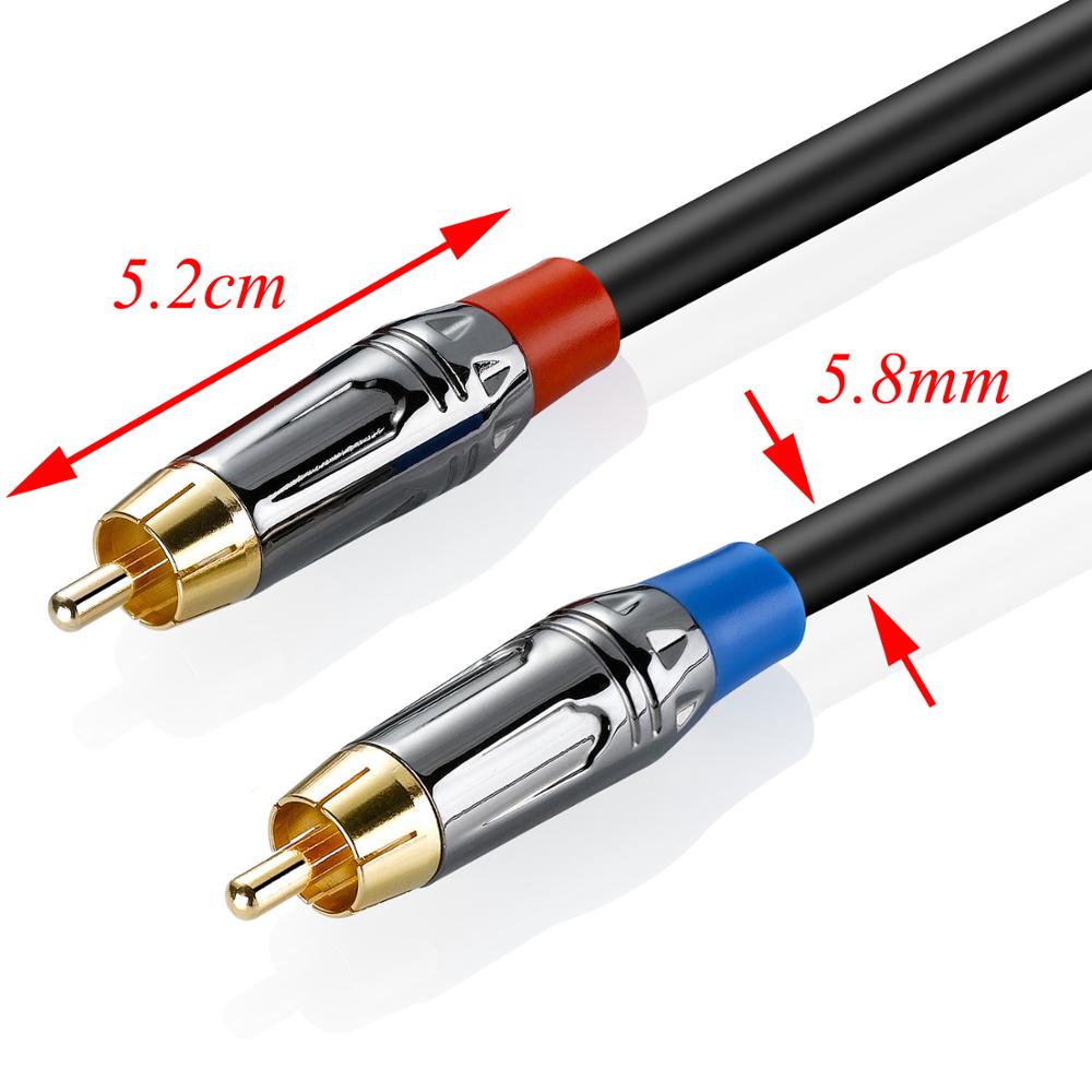 Bochara 2RCA Male to Dual XLR Female OFC AUX Audio Cable Shielded For Amplifier Mixer Speakers