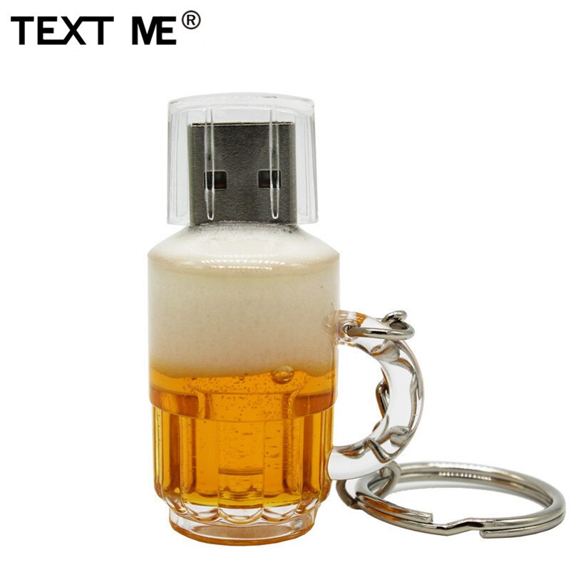 Text me pen drive usb com caneca criativa, 4gb 8gb 16gb 32gb presente u disk: 8GB