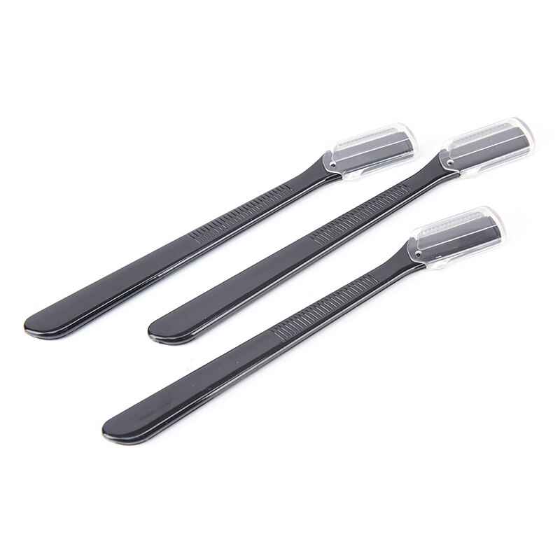 3 pièces/ensemble maquillage rasoir couteau noir Mini sourcil tondeuse sûr rasage rasoirs petite taille lame femmes soins du visage outil d'épilation