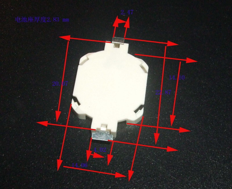Batterij CR1616 Batterij Houder Ultra-Dunne Smd Plastic