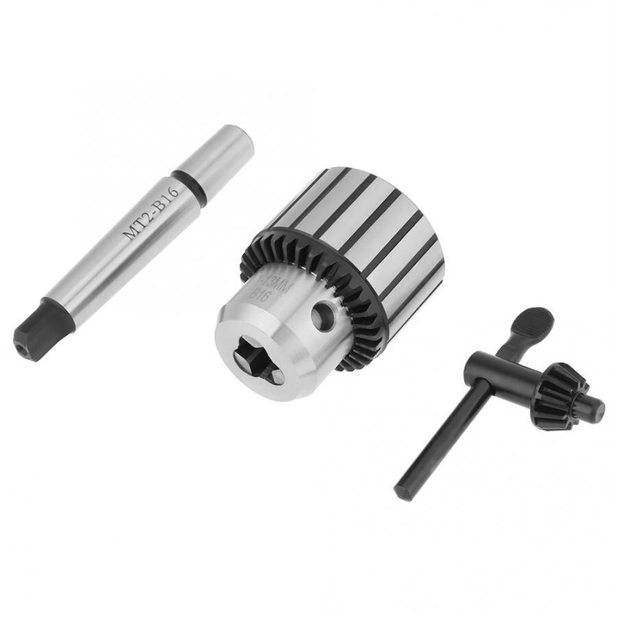 1-13mm Capaciteit Carbide Staal MT2-B16 Prieel Type Sleutel Boorkop Mini Draaibank Tool Staal Boorkop