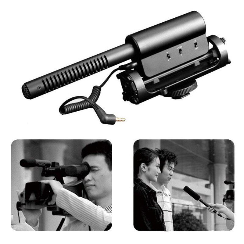 Condensor Video Opname Microfoon Voor Nikon Canon Sony Dslr Camera, Vlogging Interview Microfoon