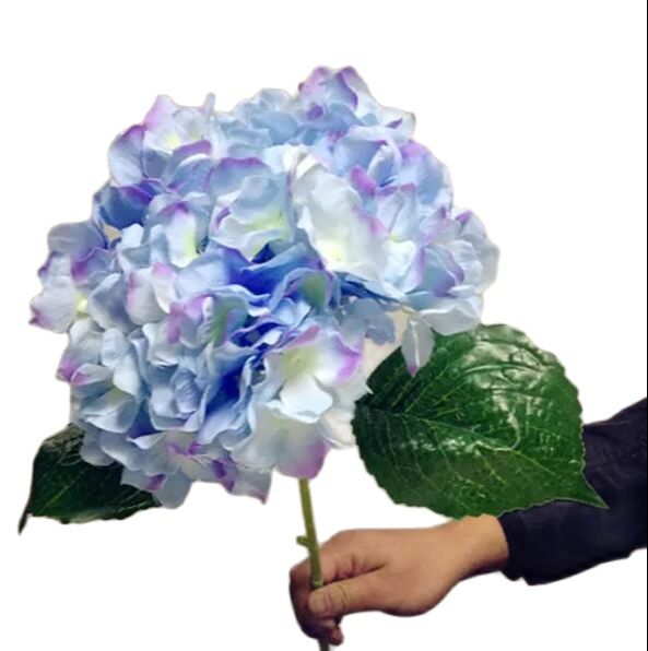 10Pcs Zijde Enkele Stem Big Head Hortensia Bloem Tak Kunstmatige Hydrangea Macrophylla Voor Wedding Party Decoratie Bloemen