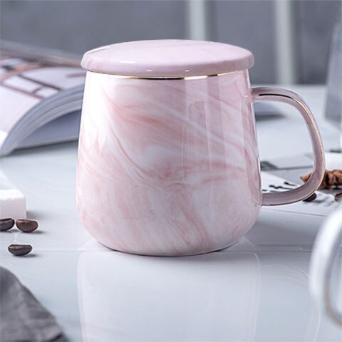 European Phnom Penh Milk Coffee Mugs Marble Pattern Breakfast Water Mug Office Home Drinkware Tea Cup Lover's: E