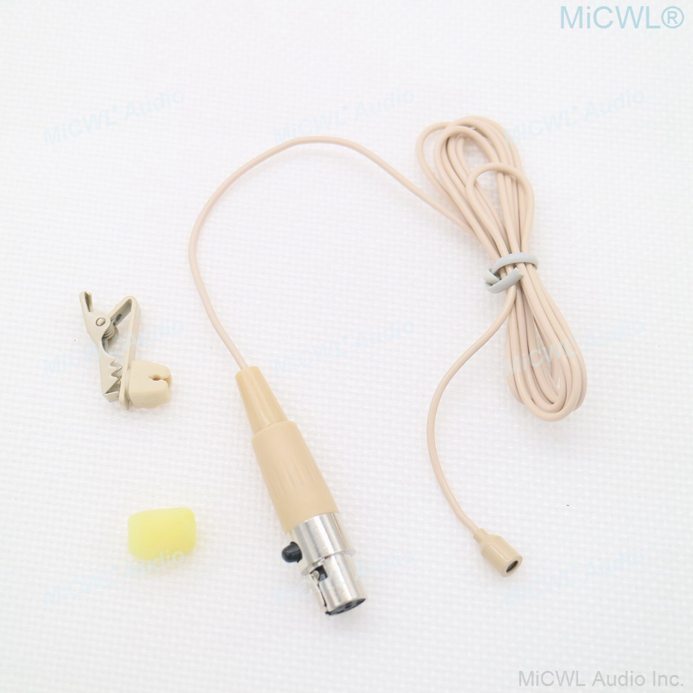 WCB2D mikrofon krawędziowy dla Shure 4-Pin Mini Sennheiser G2 G3 G4 AKG 3Pin TA3F MiPro Audio Sound BeltPack System: FIOLETOWY