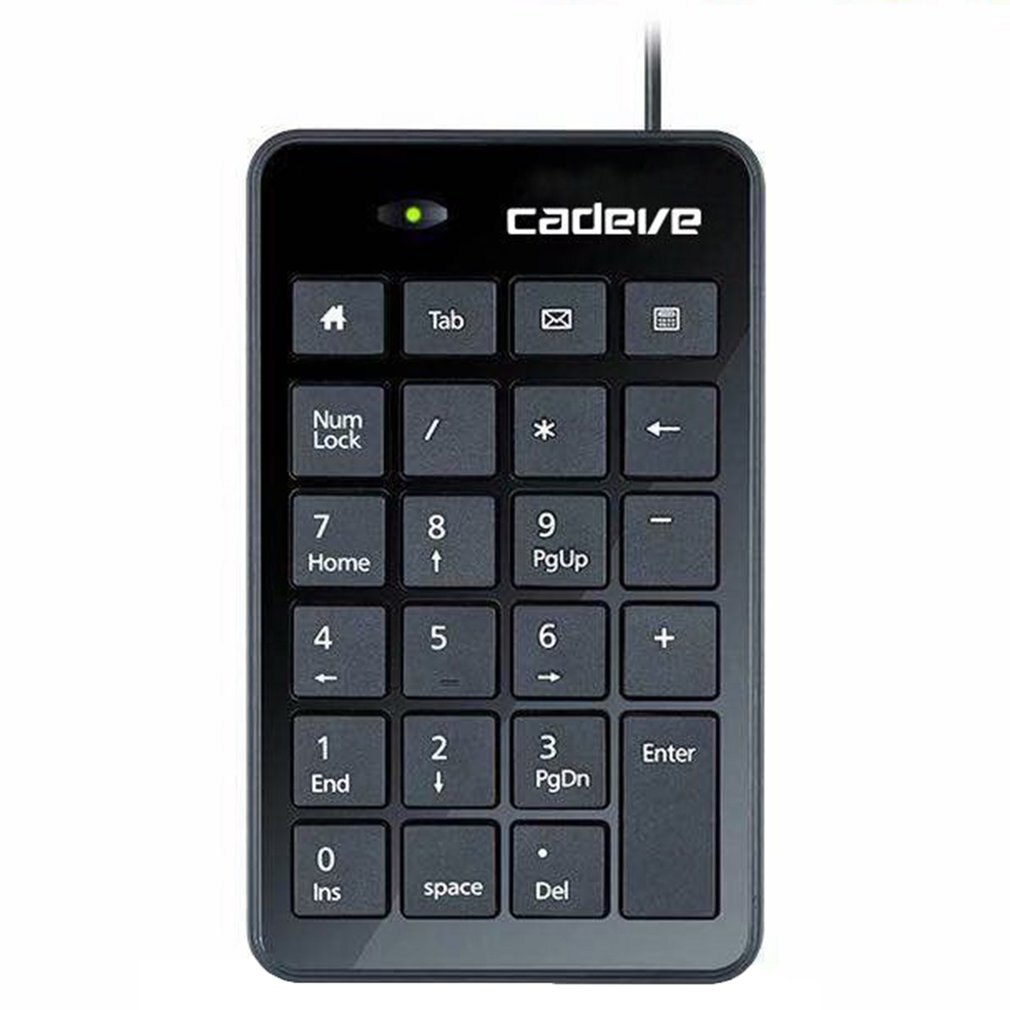 Wired Number Pad Digital Keypad Usb External Keyboard Portable Mini Financial Accounting Numeric Keypad 23 Keys: Default Title