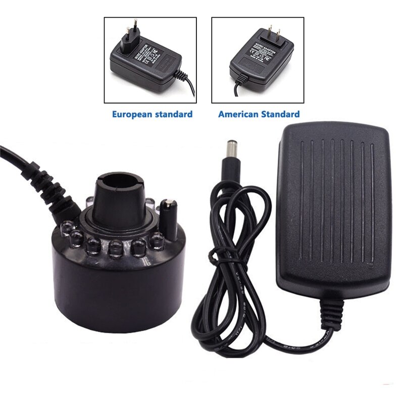 12 LED Colorful Ultrasonic Humidifier Mist Maker Fogger for Water Fountain water feature Creating Atmosphere Air Humidifier