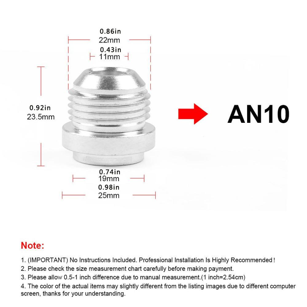 An6 an8 an10 hitsattu alumiiniliitos autoöljyputken hitsausliitos alumiinimoottorin öljynpoistoaukon liitin: An10