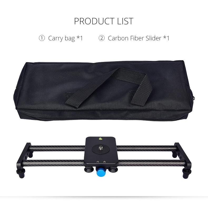 40CM Portable Camera Recorder Silent Carbon Fiber Slide Track Slider Dolly with 4 Roller Bearing Video Movie Photography r60: Default Title