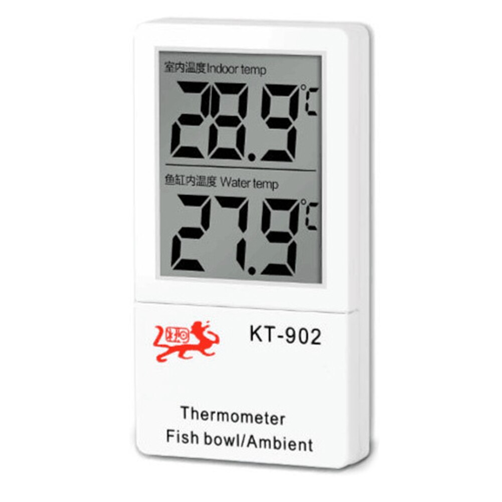 Poisson adhésif léger thermomètre alimenté par batterie rapide lecture Aquarium réservoir Reptile température intérieure eau LCD affichage: Default Title
