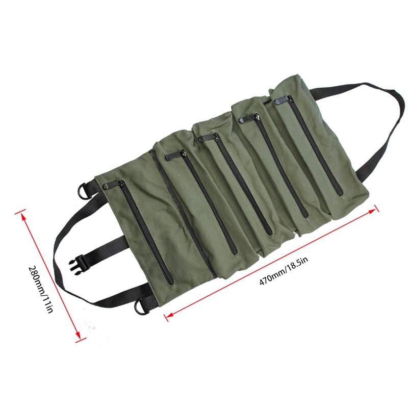 Roll Tool Roll Multifunctionele Tool Roll Up Tas Auto Ehbo-kit Opknoping Tool Rits Carrier Tote Auto camping Gear