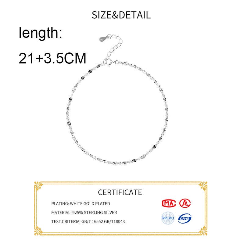 INZATT réel 925 en argent Sterling minimaliste étoile chaîne cheville pour la femmes fête bohème Fine bijoux accessoires