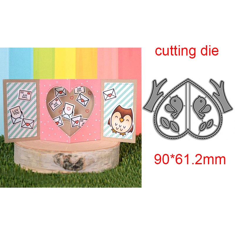 Heart Envelope Box Metal Cutting Dies&Cordinating Stamps For Scrapbooking Craft Die Cut Card Making Embossing Stencil 05: 8 / Only cutting die