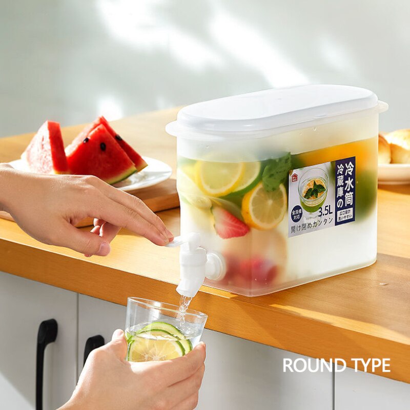 3500ml Water Jug With Tap Cold Kettle Kitchen Lemonade Jug Drinkware Container Cold Water Bottle For Kitchen