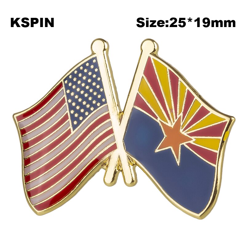 Usa Vlag Badge Vriendschap Land Vlag Badge Vlag Broche Nationale Vlag Revers Pin Internationale Reizen Pins Collecties: XY0669