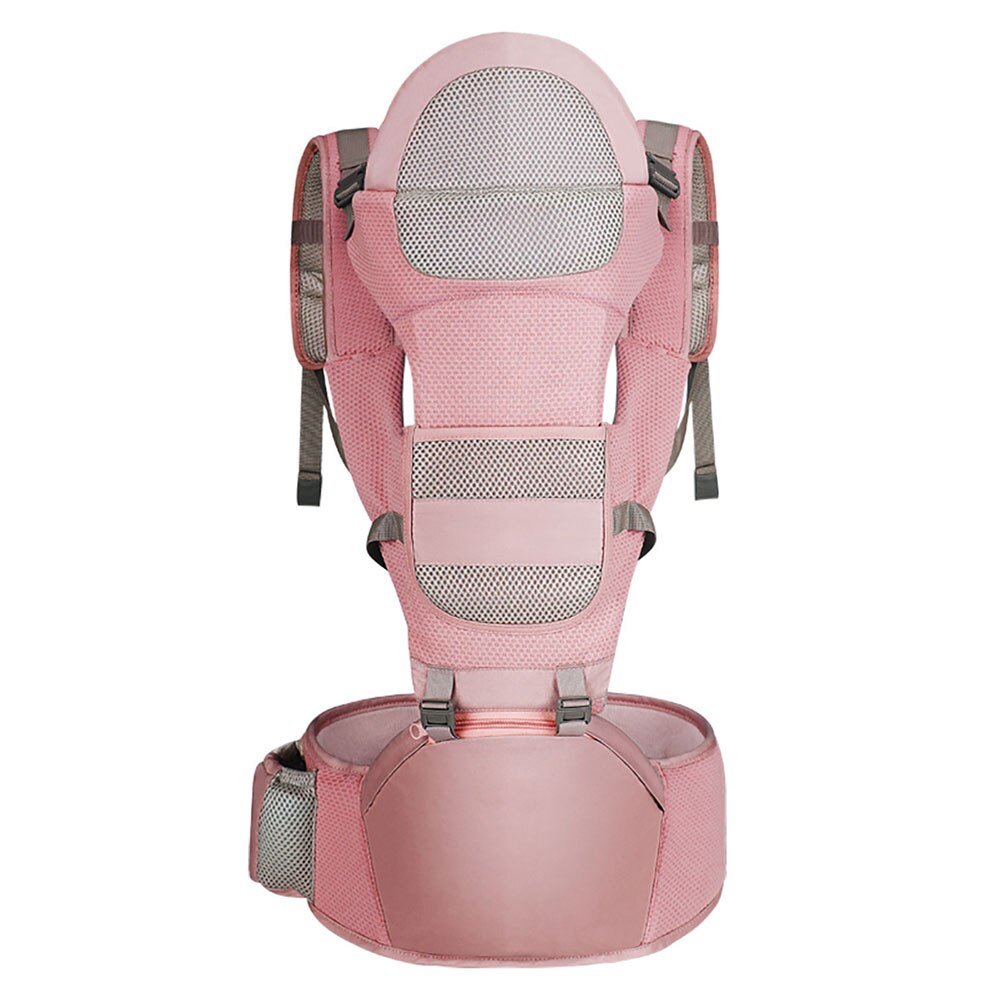 Multifunctionele Baby Carrier Met Hip Seat Voor Baby 'S Kinderen Van 0-36 Maanden Katoen Mesh Ademende Stof met Padding: Roze