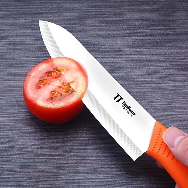 6 Pieces Kitchen Knives Set with Block,Kitchen Ceramic Knife Set with Handle Kitchen Knives Cooking Tools