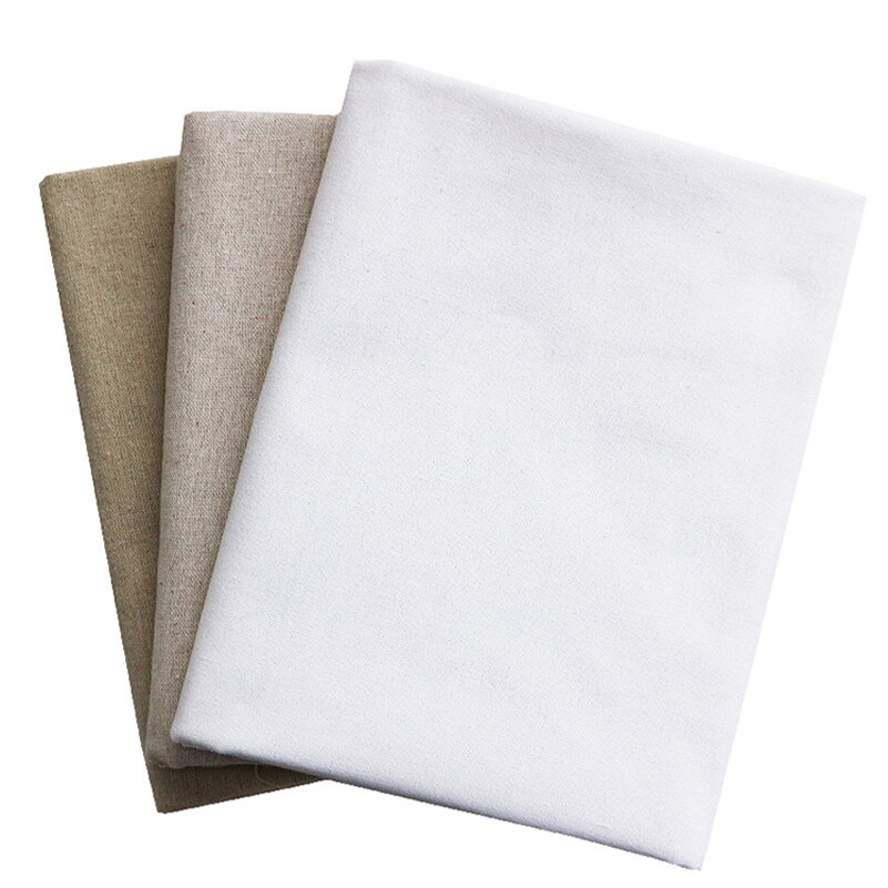 Raw Fabric Patchwork Painting Hemp Cotton Linen Cloth Sewing Curtain Textile Quilting DIY Handmade Per Half Meter