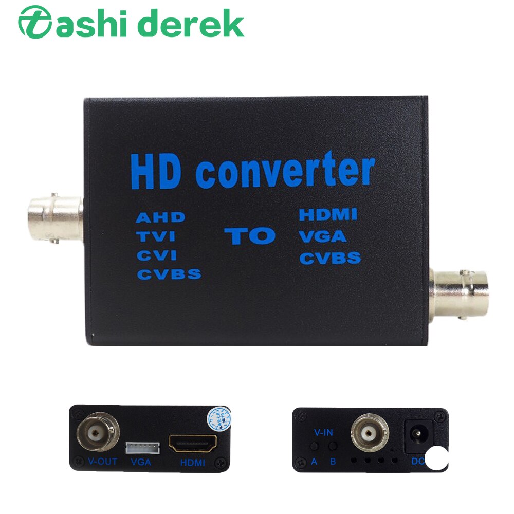 Video Converter 4in1 Hd Video Signaal Tvi Ahd Cvi Cvbs Naar Hdmi Vga Cvbs Converter Ahd Naar Hdmi Signaal AHD41 5V-20V Converter