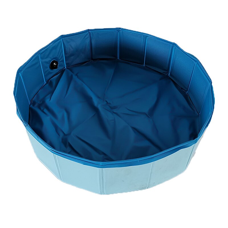 Piscina plegable en piscina para perros y gatos, bañera para mascotas,: Azul