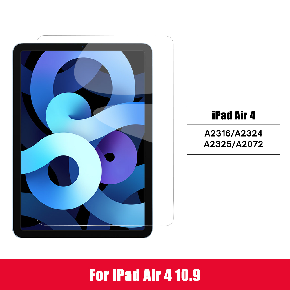 2 stk for ipad 10.2 ipad pro 11 air 3 10.5 skjermbeskytter herdet glass for 9.7 7.9 2 3 4 5 6 7th mini 2 3 4 5: For ipad air 4 10.9
