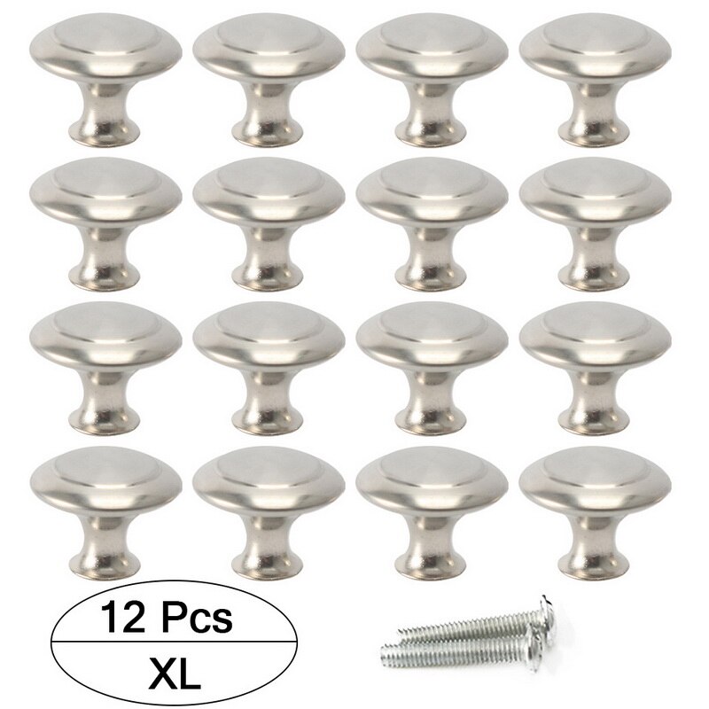 12 Stuks Lade Knoppen Furniture Kast Lade Pull Keukenkast Deur Kledingkast Dresser Pulls Handles Knop Hardware Tool: Silver   XL