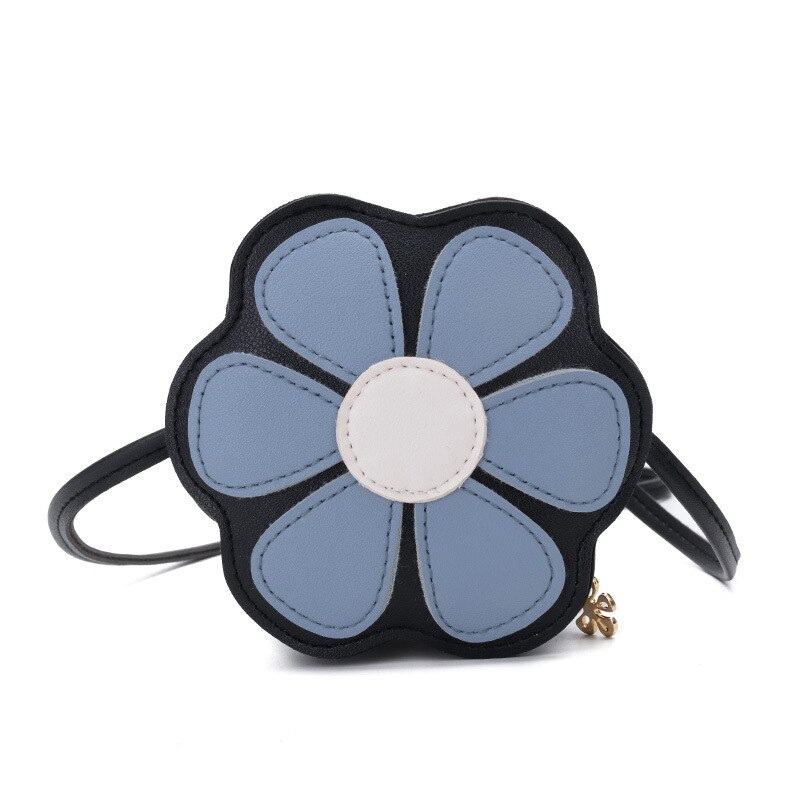 Neue Art Und Weise Nette Leder Handtasche Kleinkind Kinder Mädchen Blume Schulter Handtasche Tote Geldbörse Crossbody Kleine Taschen Geldbörsen Kinder: Himmel Blau