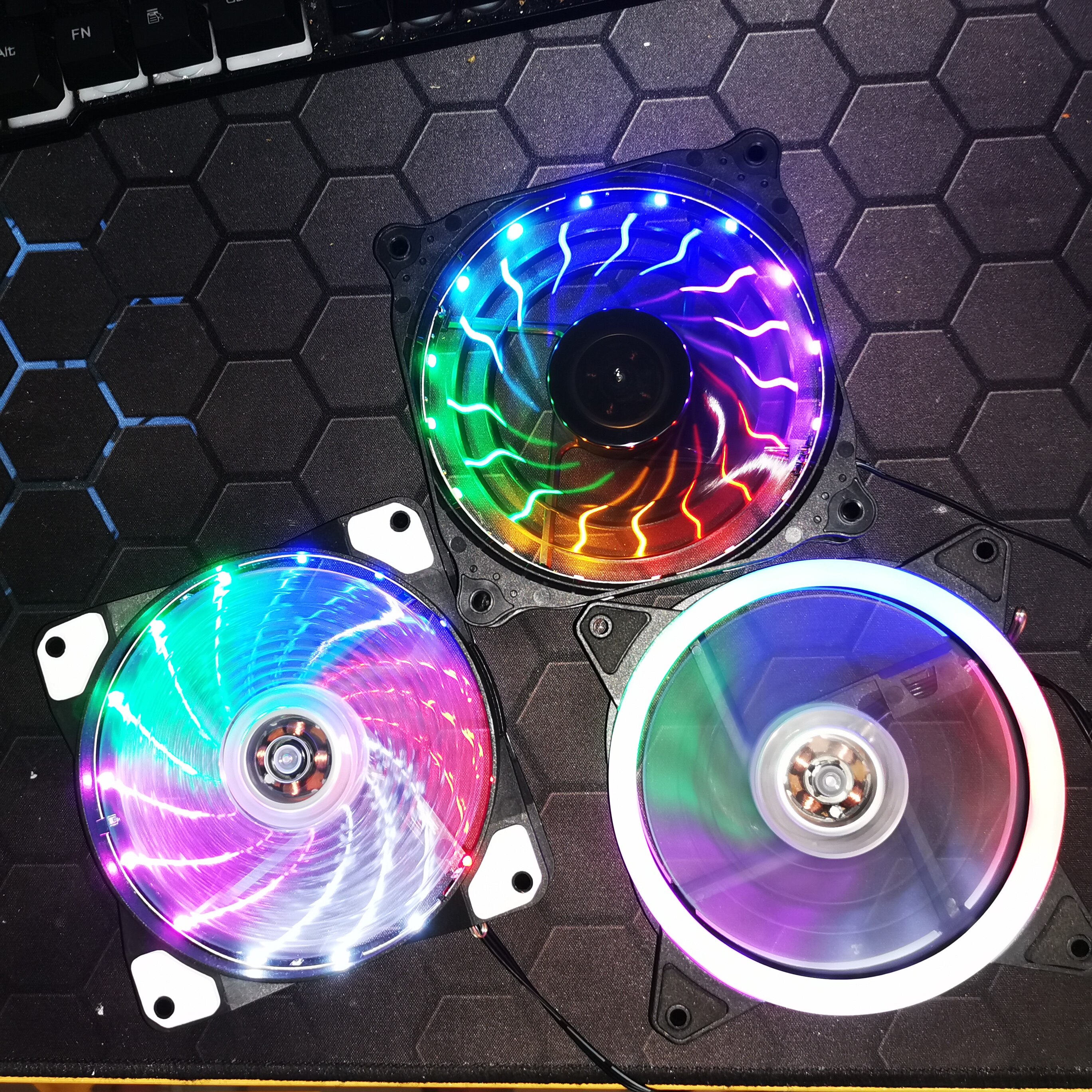 120mm Computer Case Cooling Fan CPU LED Multi-color Heatsink Fan 4 Pin 3 Pin Fluid Bearing LED Computer Cooling Fan