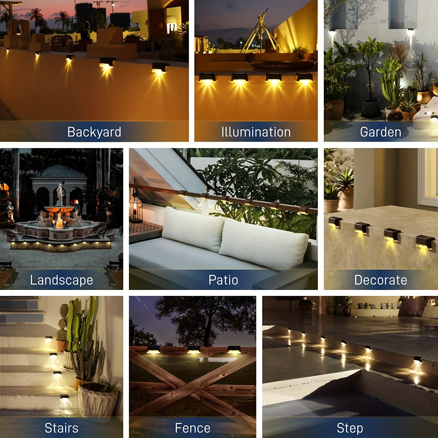 4/8/12 Stuks Led Solar Stap Lamp Outdoor Tuinverlichting Solar Trap Licht Waterdicht Hek Lamp decoratie Voor Patio Path Dek Trap
