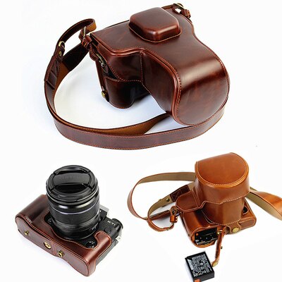 Nouvelle Version de luxe sac photo étui en cuir pour Fujifilm XT10 XT20 XT-20 XT30 XT-30 couvercle de Charge directe + fond de la batterie ouvert