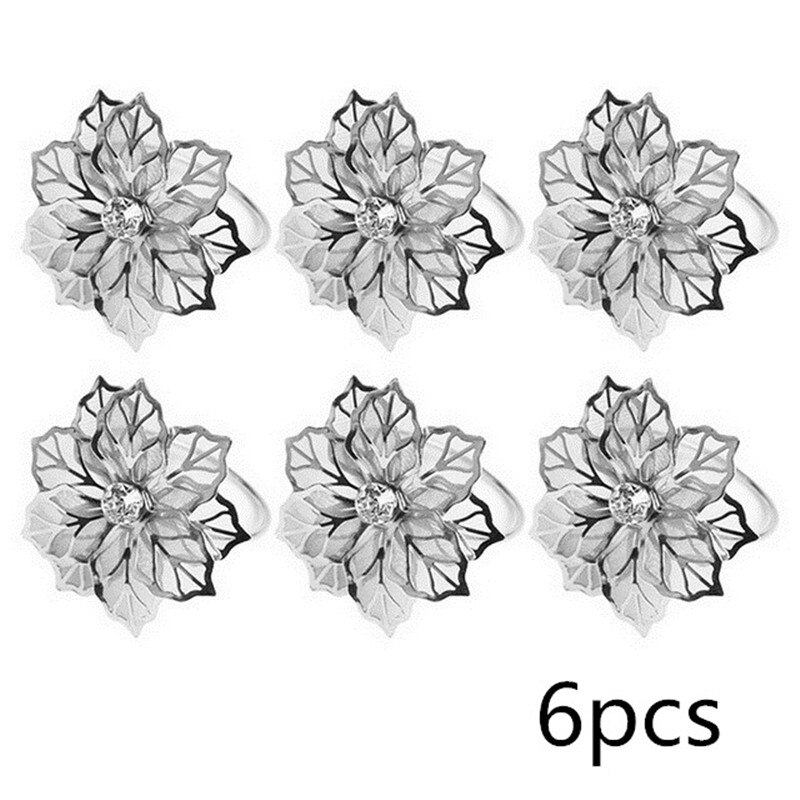 6 stück von hohl Serviette Ring halterung Serviette schnalle Gestell exquisit hause Serviette Halfter dekoration geeignet für hochzeit, Christma: Beige
