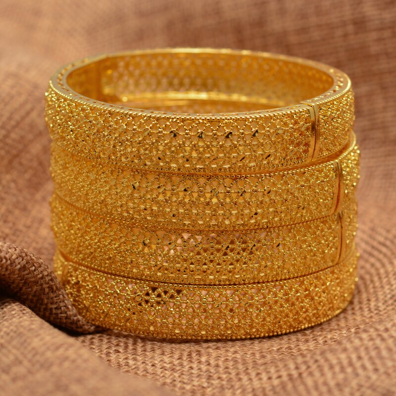 verdrehte Gold Farbe Armbinde für Frauen Mann Dubai Hochzeit Armreifen Äthiopischen Armbänder & Armreifen Afrikanischen Schmuck Arabischen Nahen Osten