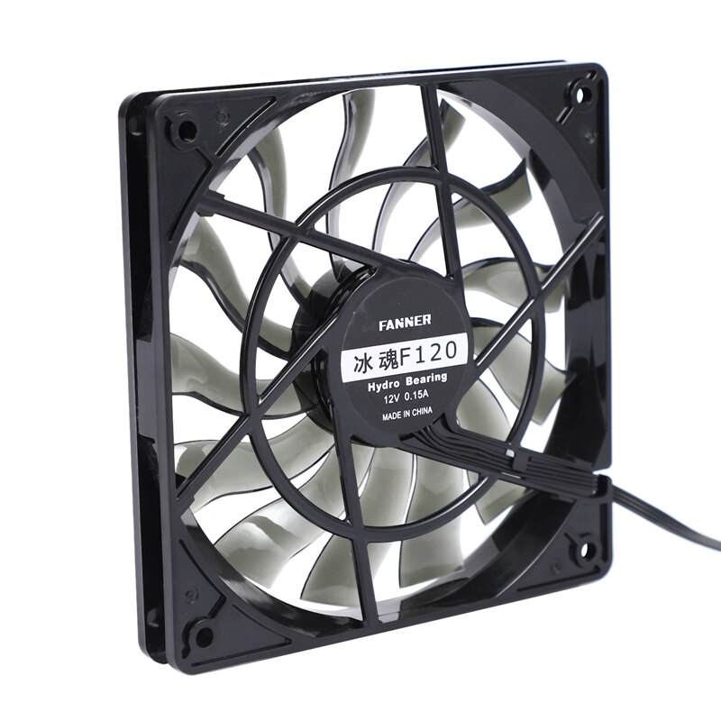Dunne 12mm dikte 120 x 120 x 12mm 12v desktop computer host stille ventilator met snelheid 12cm behuizing koelventilator