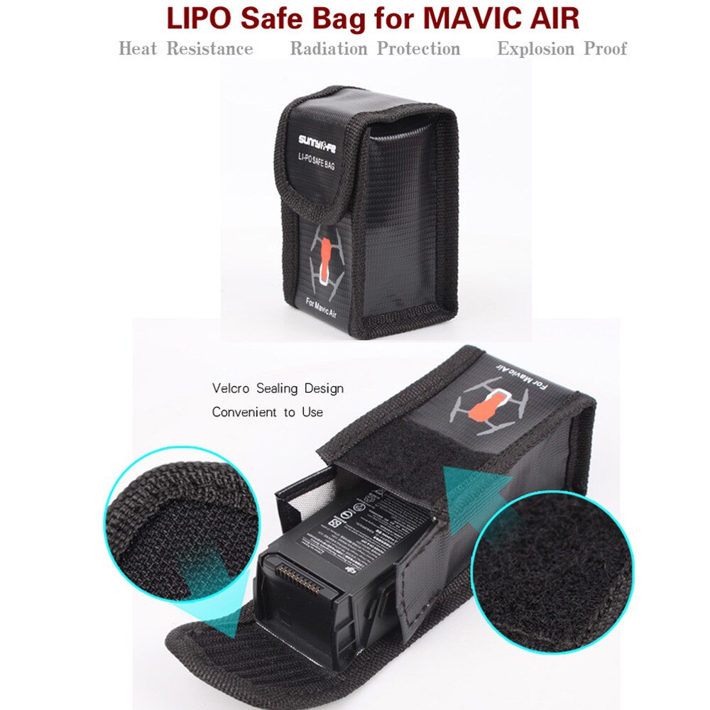 L-Batterij Beschermende Opbergtas LiPo Safe Bag Explosieveilige Voor DJI Mavic Air Quadcopter Accessoires Drone FE27d