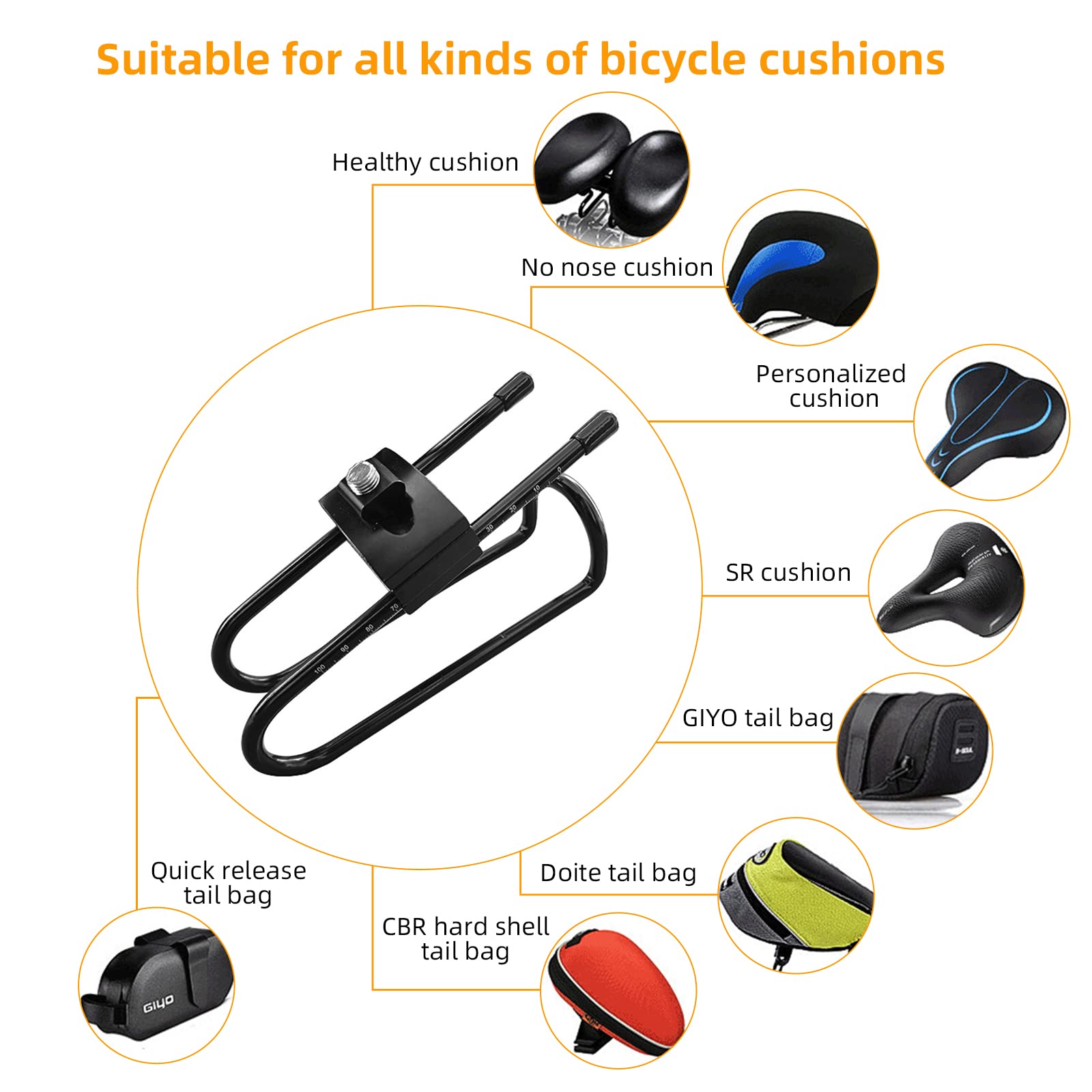 Suspensión para SILLÍN de bicicleta, amortiguadores de aleación de acero, piezas cómodas para ciclismo de montaña y carretera