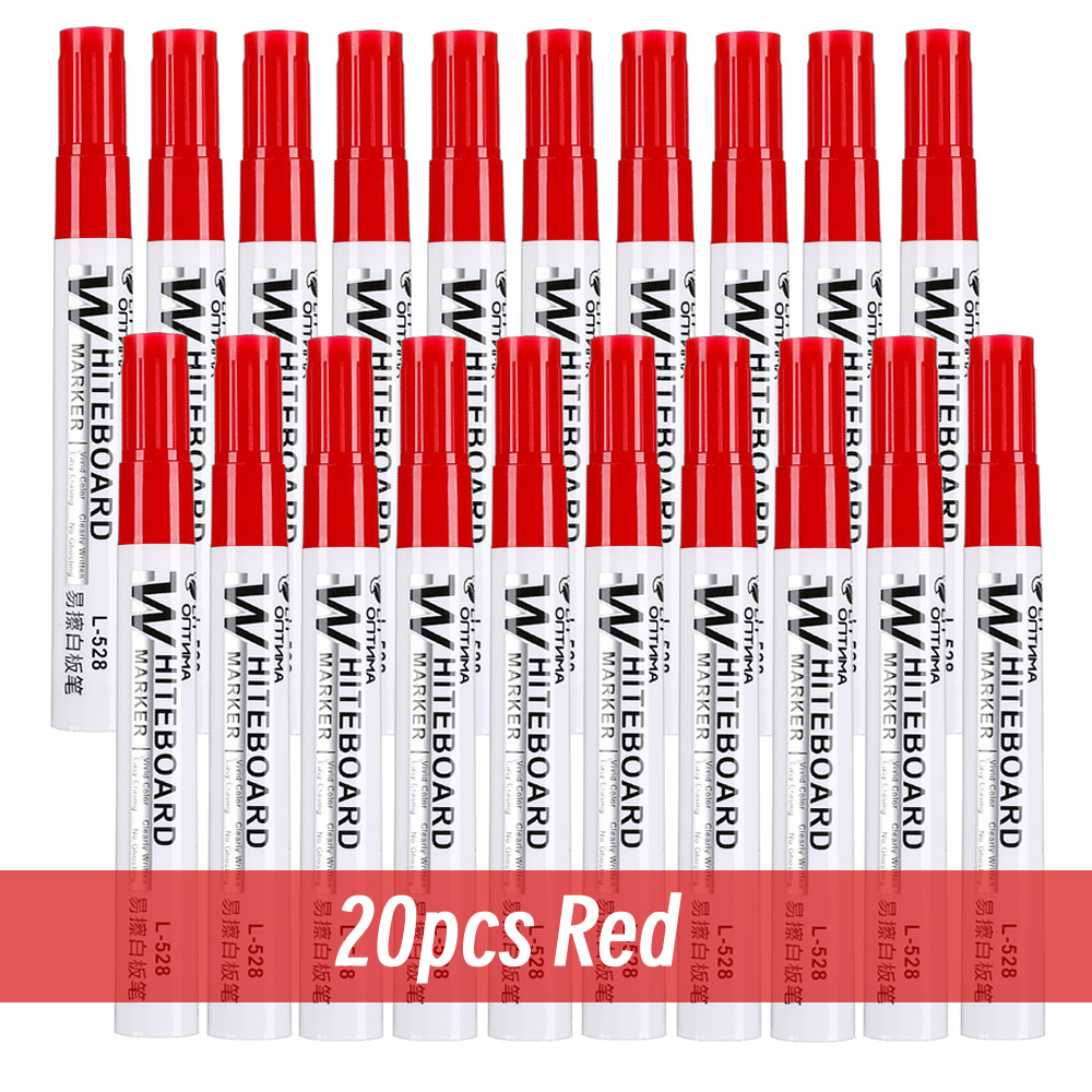 1/20 Stuks Uitwisbare Whiteboard Marker Pen Schoolbord Marker Onderwijs Krijt Voor Glas Keramiek Kantoor School Art Marker briefpapier: Oranje