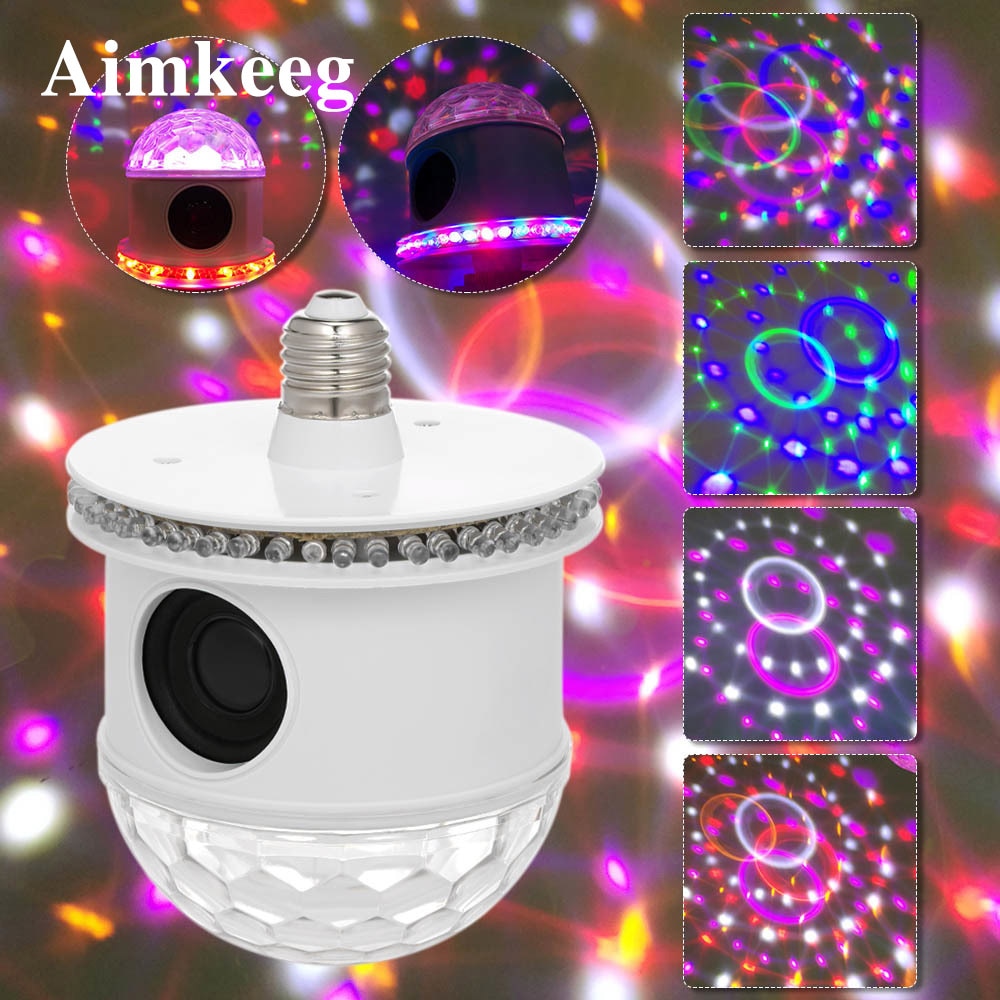 E27 Mini Bluetooth Rgb Stage Light Sound Actived Auto Rotating Magic Disco Ball Dj Licht Led Stadium Effect Verlichting Zes modus