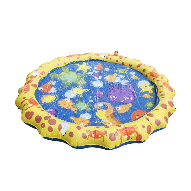 Children's Inflatable Water Spray Mat Outdoor Beach Plastic Floor Mat Kids Garden Paddling Game Pad Swimming Float Board