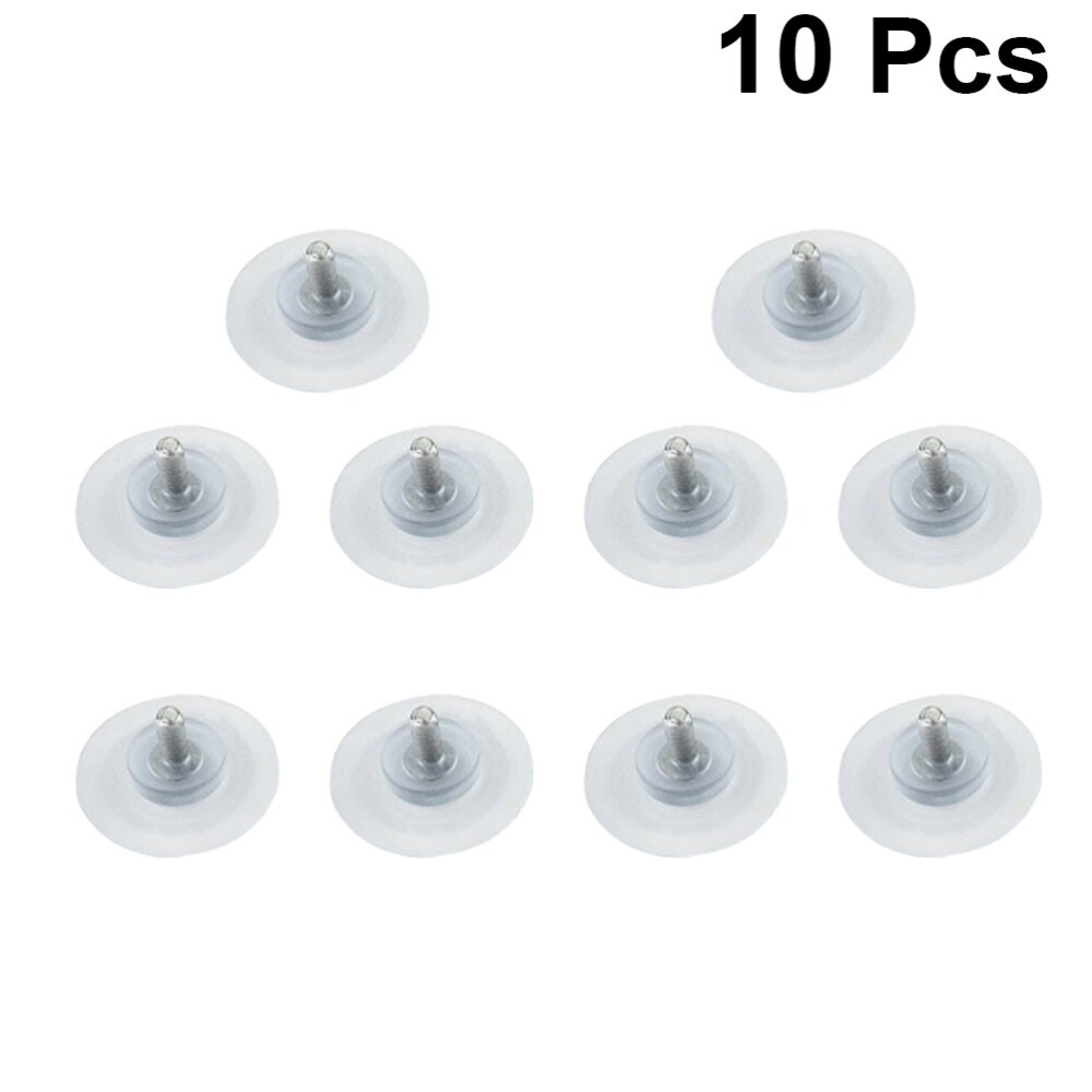 10Pcs 4Mm Meubels Bureau Glas Pvc Anti-Collision Zuignappen Sucker Hanger Pads Met Schroef Vervangende Onderdelen voor Tafel
