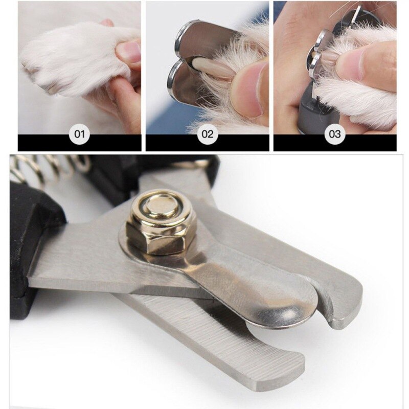 Professionele Hond Nagelknipper Cutter Rvs Grooming Schaar Clippers voor Dieren Katten met Lock Maat S M
