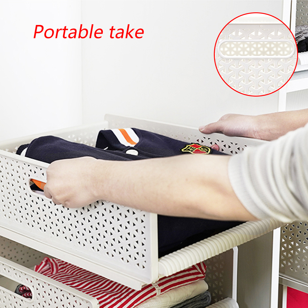 Slide Plastic Storage Drawers Kitchen Drawer Organizer Wardrobe Cabinets Storage Shelf Rack For Clothes Sundries Living Room