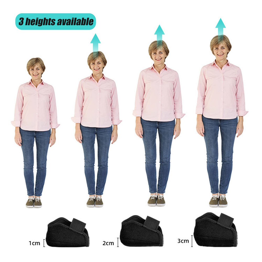 Chaussettes Invisibles en Gel de Silicone, Coussretours de Talon, Support de Voûte Arquée Orth4WD, Semelles de Coussin de Talon, Unisexe, 1-3cm, 1 Paire