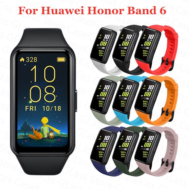 Siliconen Band Voor Huawei Honor Band 6 Smart Horloge Polsbandje Kleurrijke Vervanging Sport Armband Band Voor Honor Band 6 Band