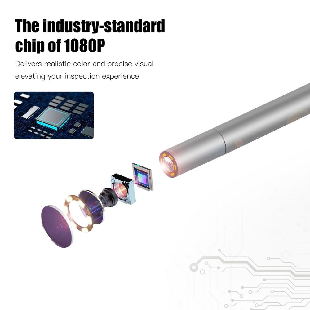 3.9 mm Industrial Endoscope Camera 1080P HD 4.3inch LCD Screen endoscope IP67 Waterproof borescope 8 LEDs 2600mAh Battery