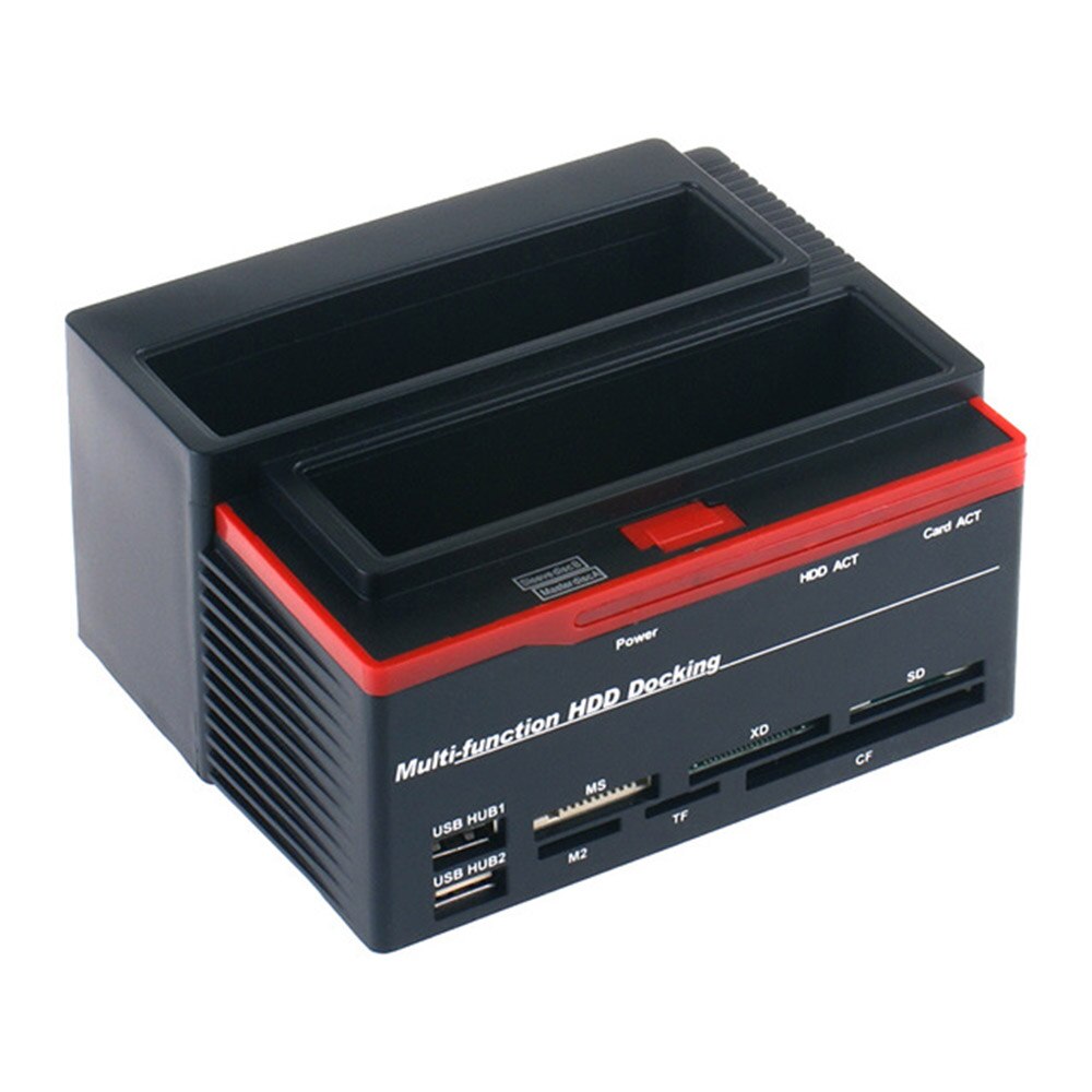 SATA IDE HDD Docking Station Hard Drive Docking Station HDD Enclosure USB 2.0 Hub MS/M2/XD/CF/SD/TF Card Reader