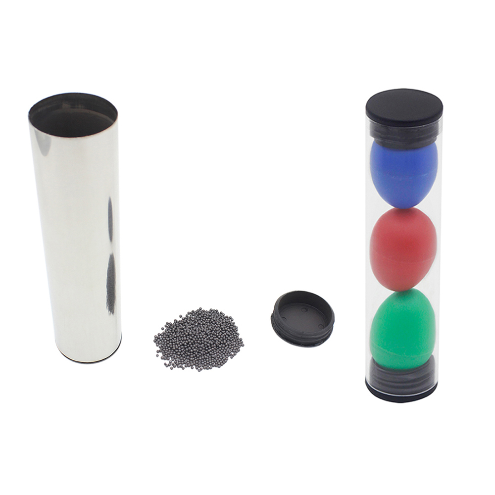 Kit de instrumento Musical de juguete, recipiente de huevos de Maracas + recipiente de Metal, incluye 3 uds. De huevos de Maracas, accesorios musicales orff